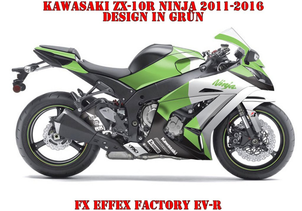 Beispiel Bild für die Farben, EV-R Grün für Kawasaki ZX-10R Ninja 2011-2015